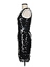 Max Studio Specialty Products Metallic Silver Black Cocktail Dress Size M - photo 5