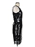Max Studio Specialty Products Metallic Silver Black Cocktail Dress Size M - photo 4