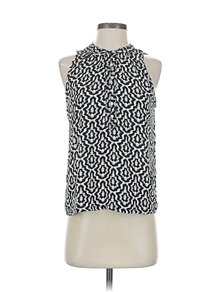 Pre-owned Ann Taylor Loft Sleeveless Blouse In Black