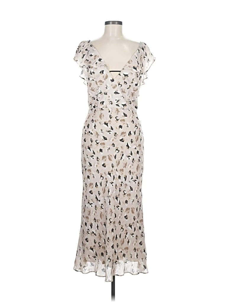 Pre-owned Abs Allen Schwartz Cocktail Dress In White