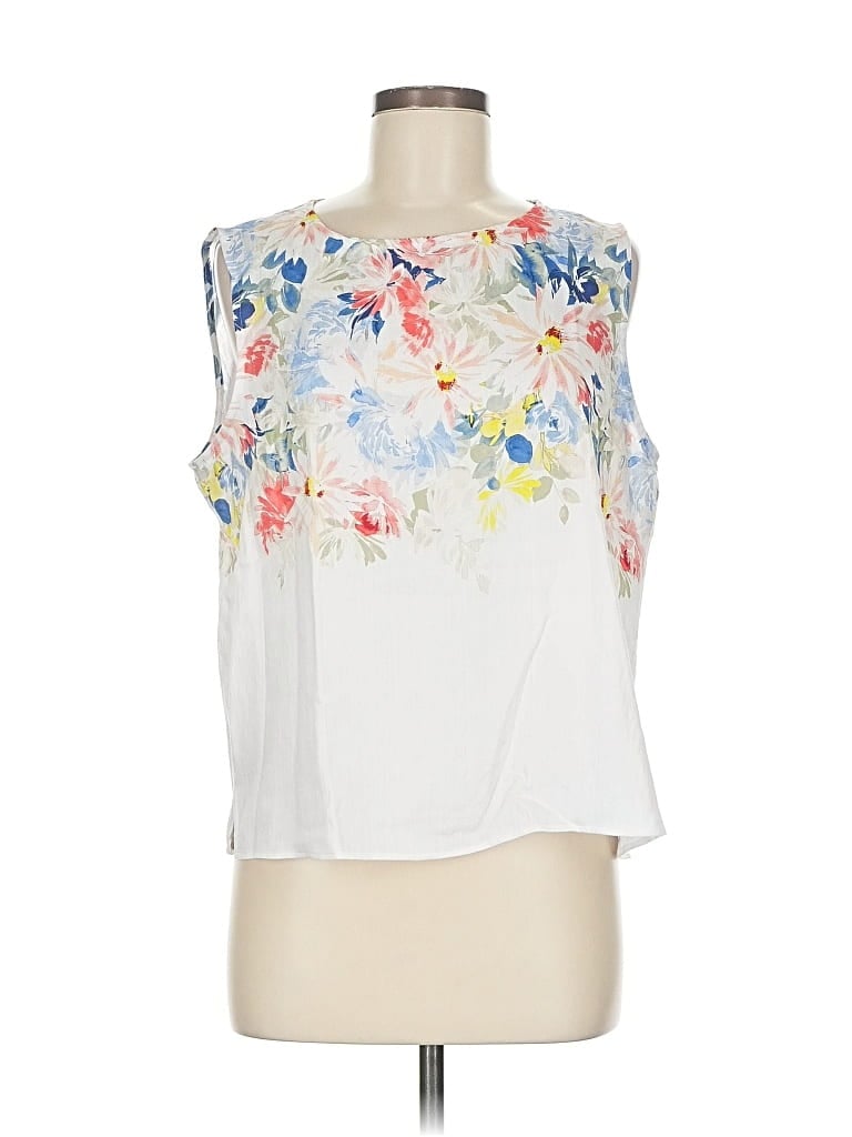 Pre-owned Vince Camuto Sleeveless Blouse In White