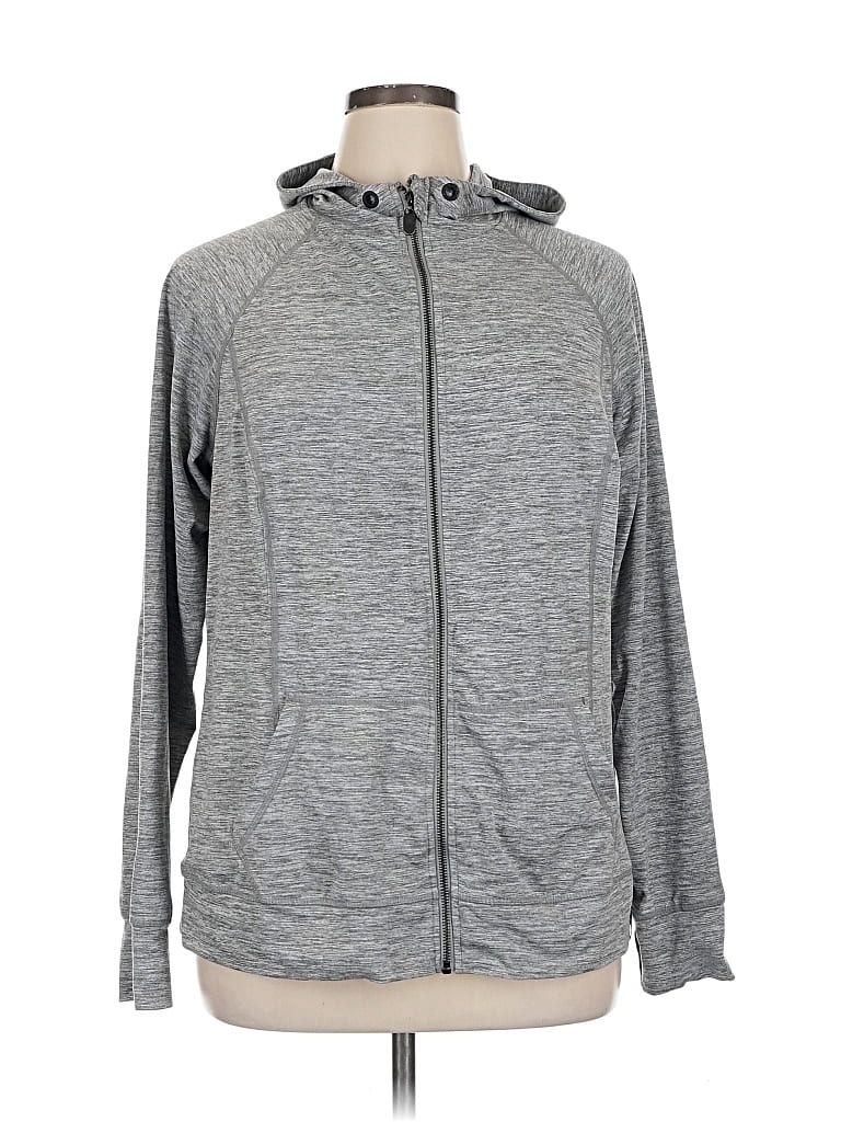 Pre-owned Happy Camper X Torrid Zip Up Hoodie In Gray