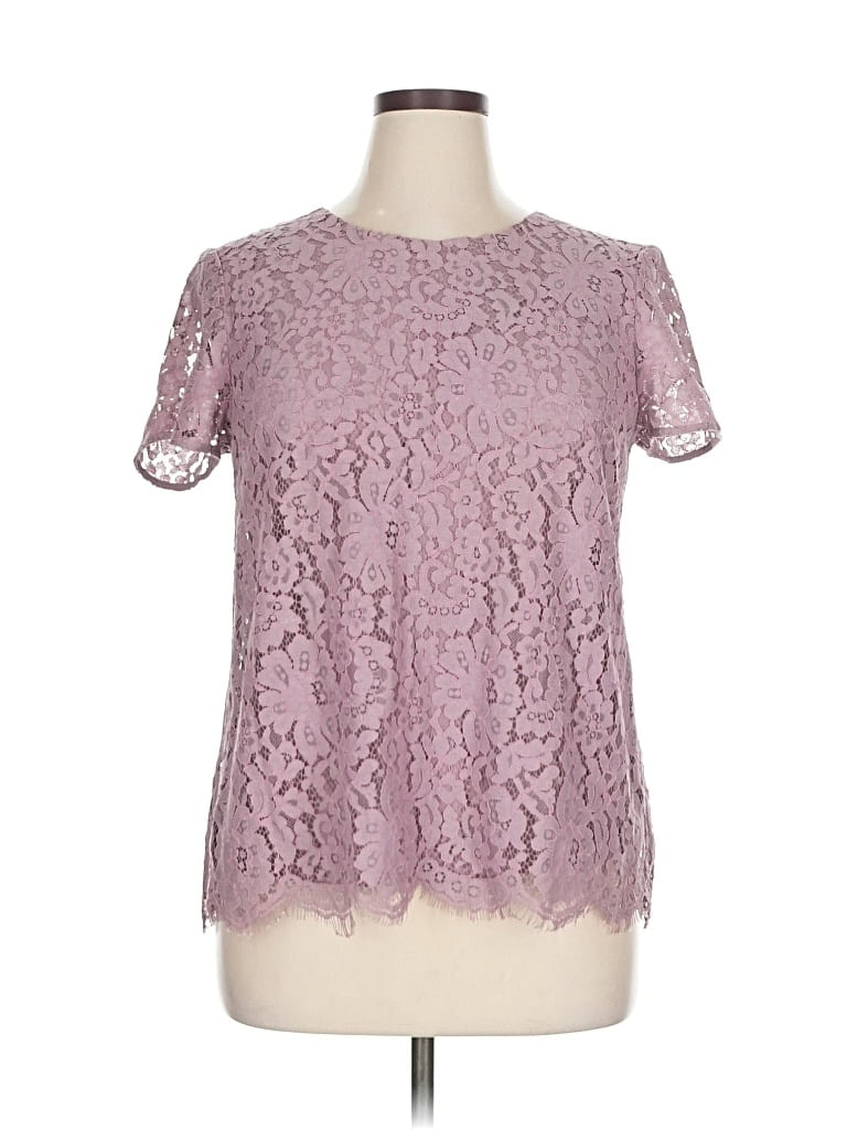 Pre-owned Cynthia Rowley Tjx Short Sleeve Blouse In Pink