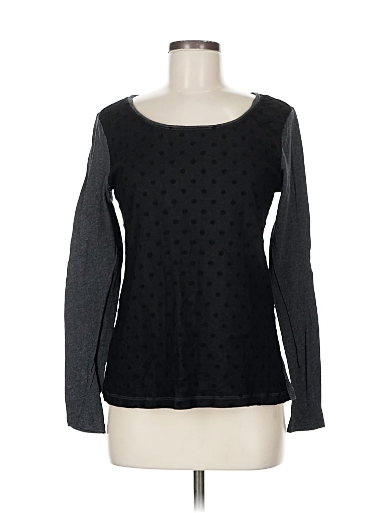 Pre-owned Ann Taylor Loft Outlet Long Sleeve T-shirt In Black