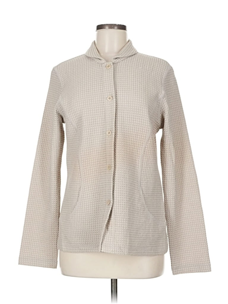 Pre-owned Eileen Fisher Blazer Jacket In White