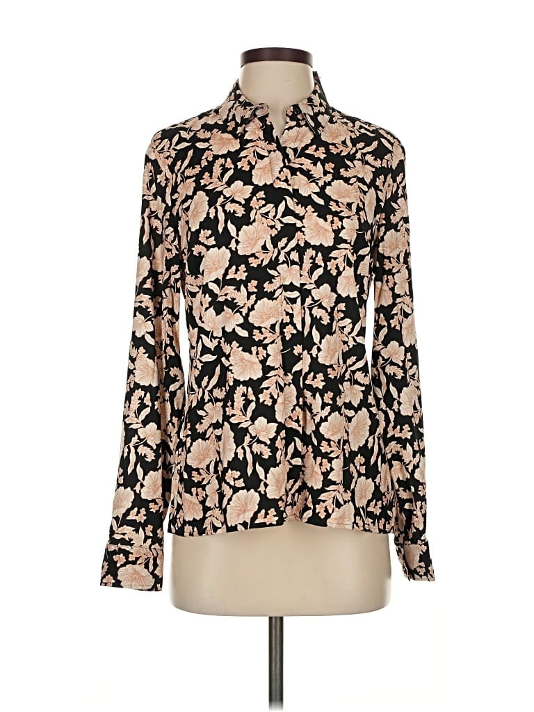 Pre-owned Express Long Sleeve Blouse In White