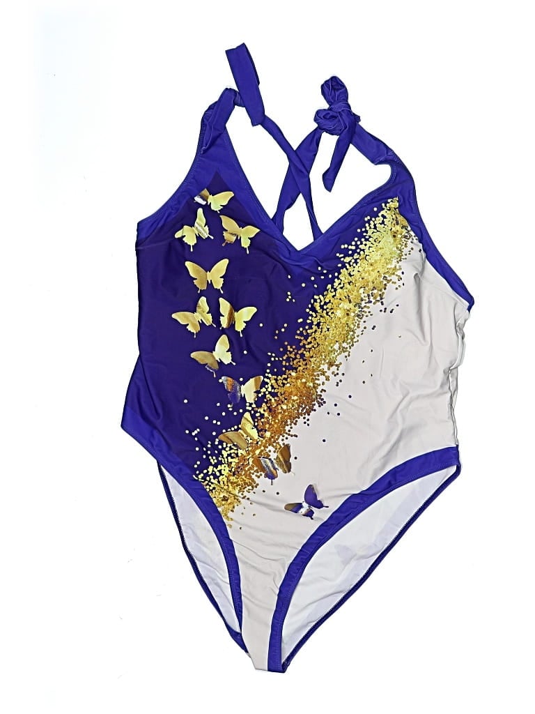 Pre-owned Unbranded One Piece Swimsuit In Blue