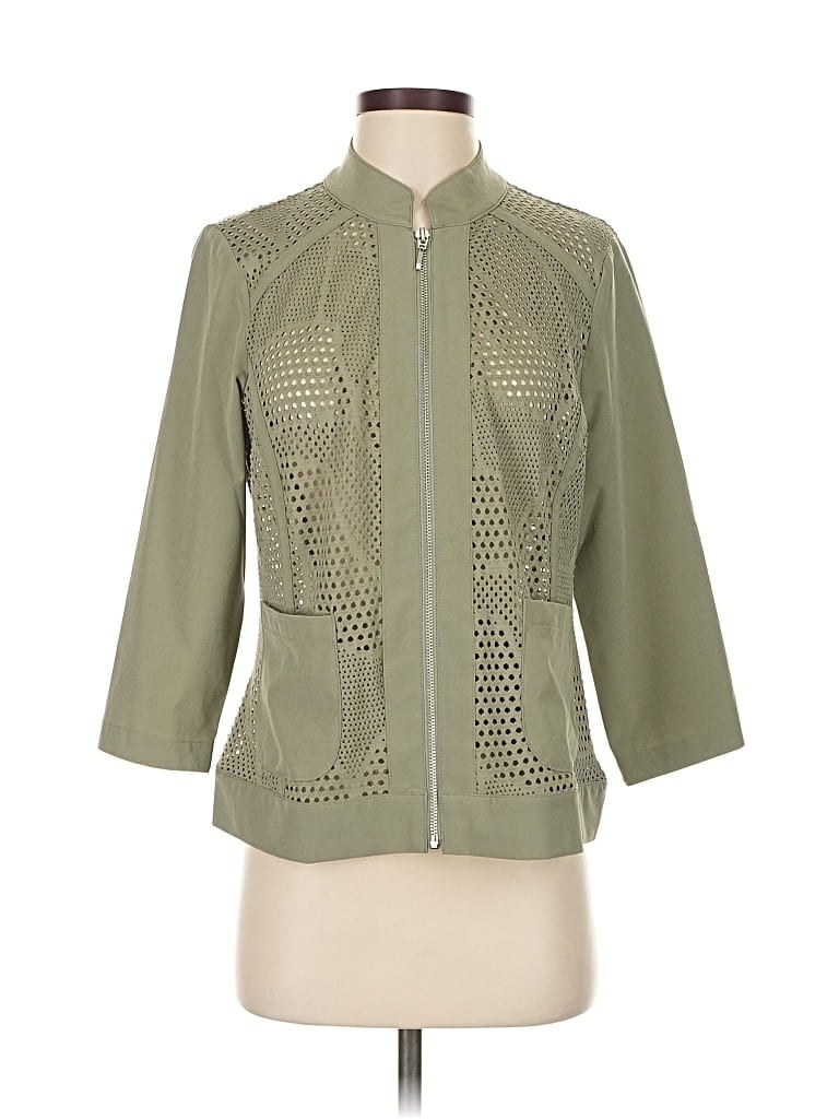 Pre-owned Zenergy By Chico's Jacket In Green