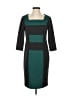 Kasper Color Block Teal Cocktail Dress Size 4 - photo 1