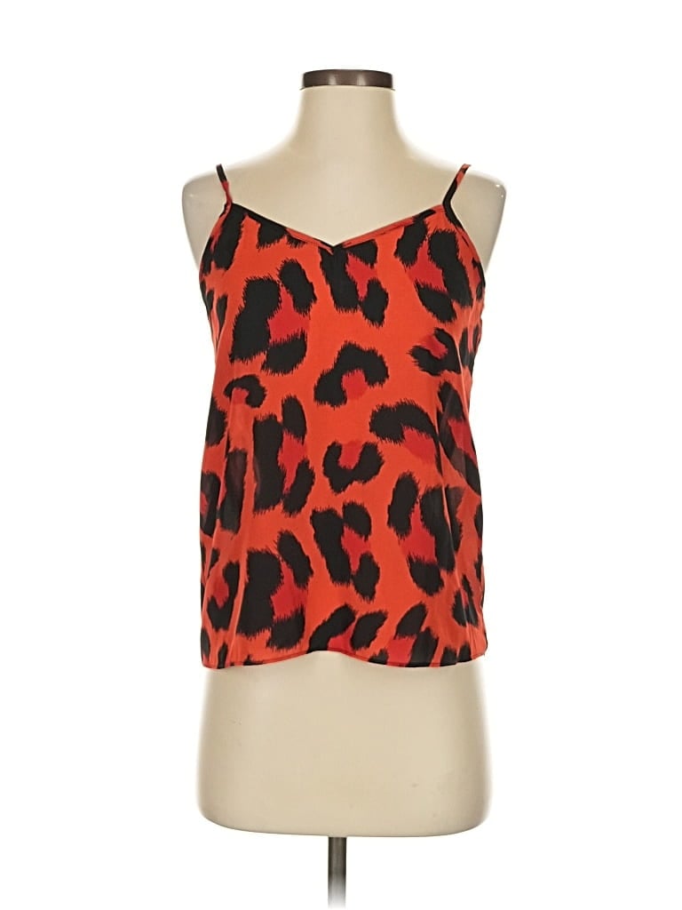 Pre-owned Abbeline Sleeveless Top Orange Strapless Neckline Tops