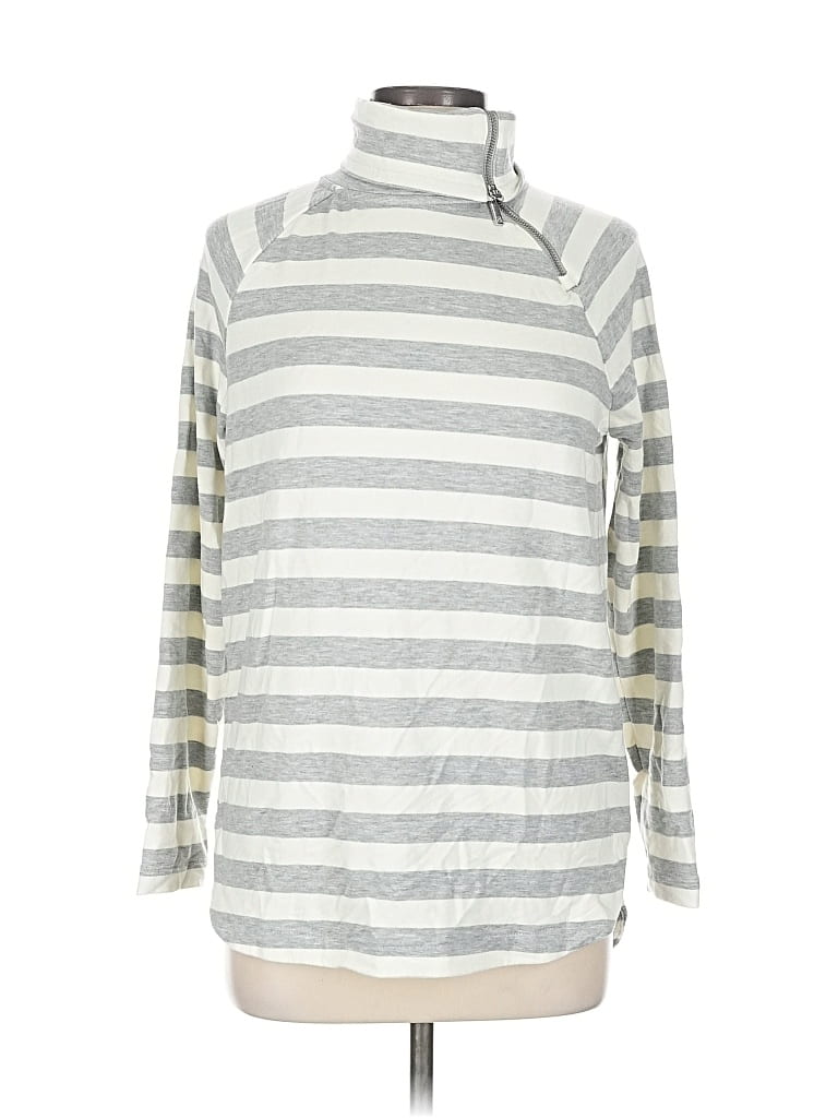 Pre-owned Lou & Grey Long Sleeve Top Gray Cowl Neck Tops