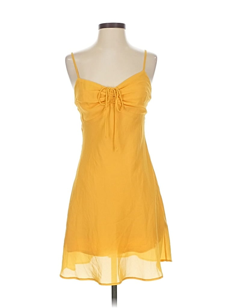 Pre-owned Abercrombie & Fitch Cocktail Dress In Yellow