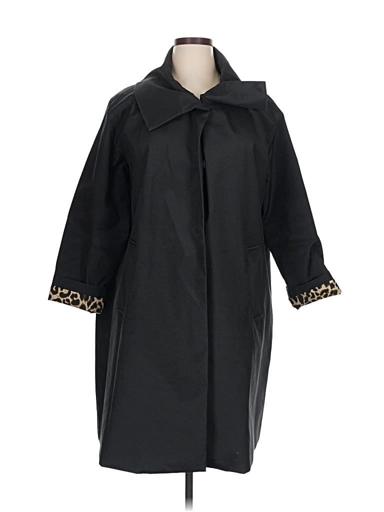 Pre-owned Jane Post Raincoat In Black
