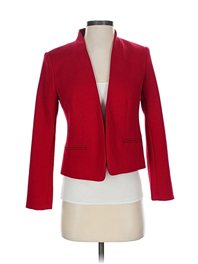 Pre-owned Ann Taylor Blazer Jacket In Red