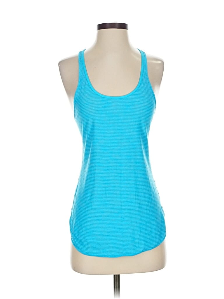 Pre-owned Lululemon Athletica Tank Top Blue Halter Neckline Tops