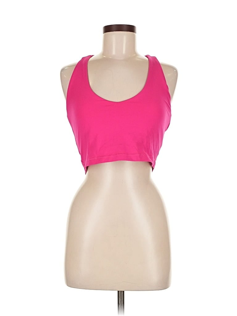 Pre-owned Dkny Sport Tank Top Pink Halter Neckline Tops