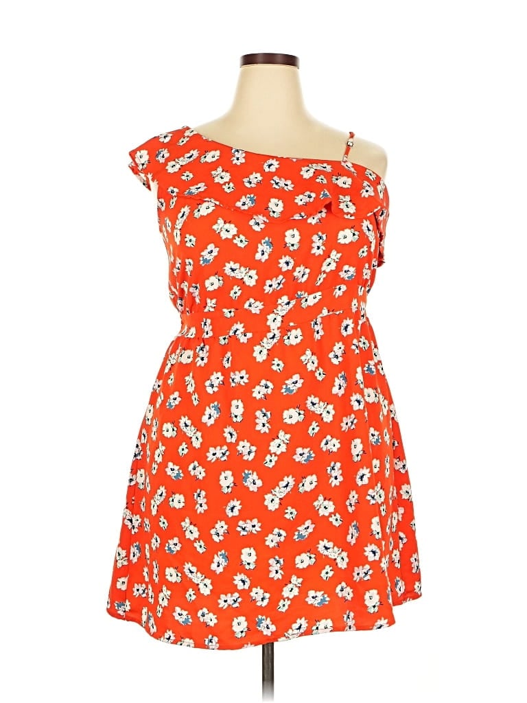 Pre-owned Xhilaration Casual Dress In Orange