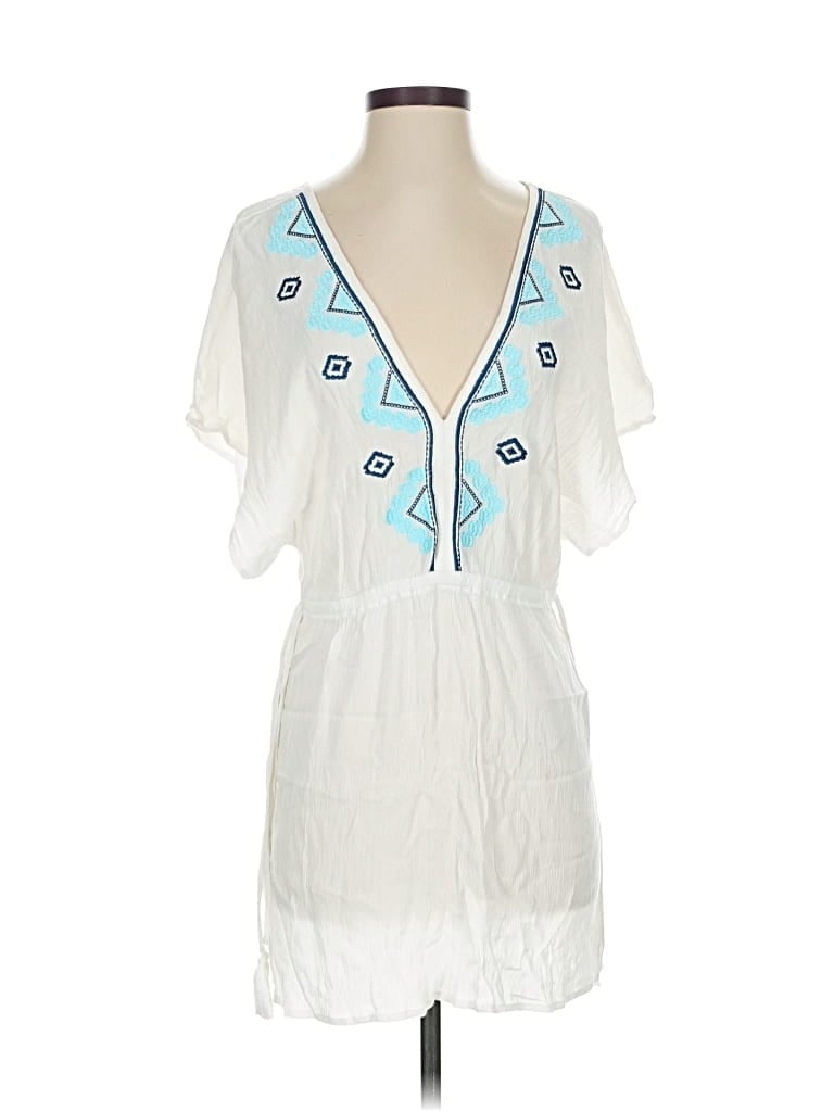 Pre-owned Kona Sol Casual Dress In White