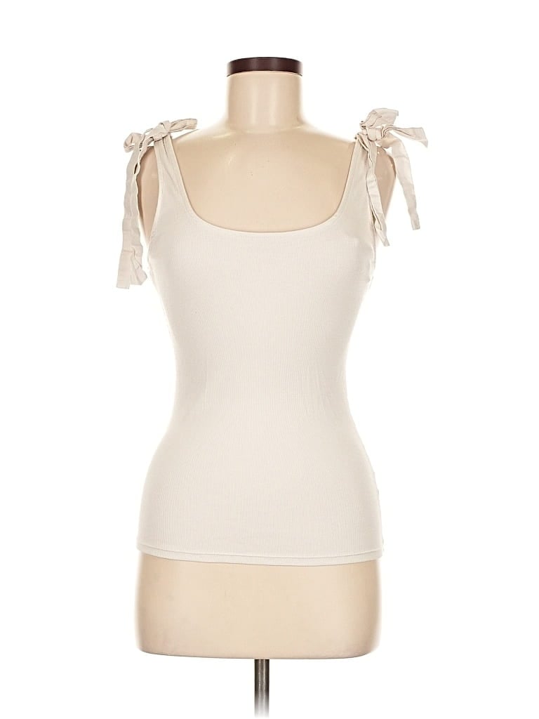 Pre-owned A New Day Sleeveless Top Ivory Sweetheart Neckline Tops In White