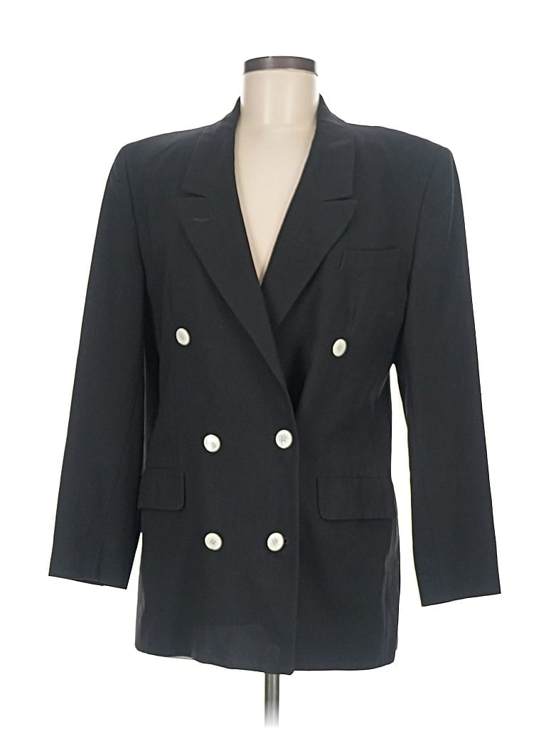 Pre-owned Burberry Wool Blazer Jacket In Black