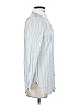 Magaschoni Stripes Silver Long Sleeve Blouse Size XS - photo 4