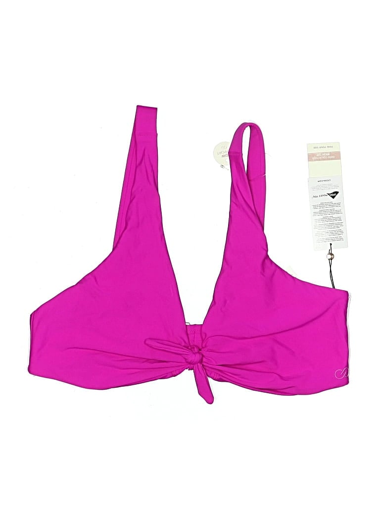 Calia Swimsuit Top Pink Solid Pattern Swimwear In Pink