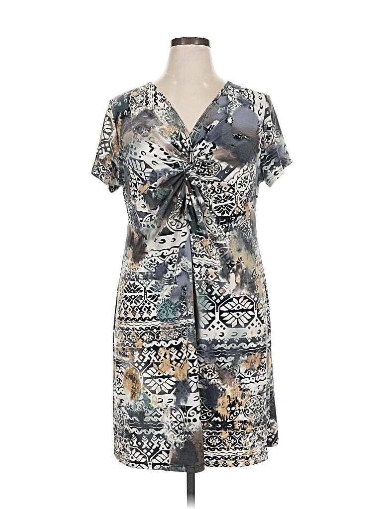 Pre-owned Christopher & Banks Casual Dress In Gray