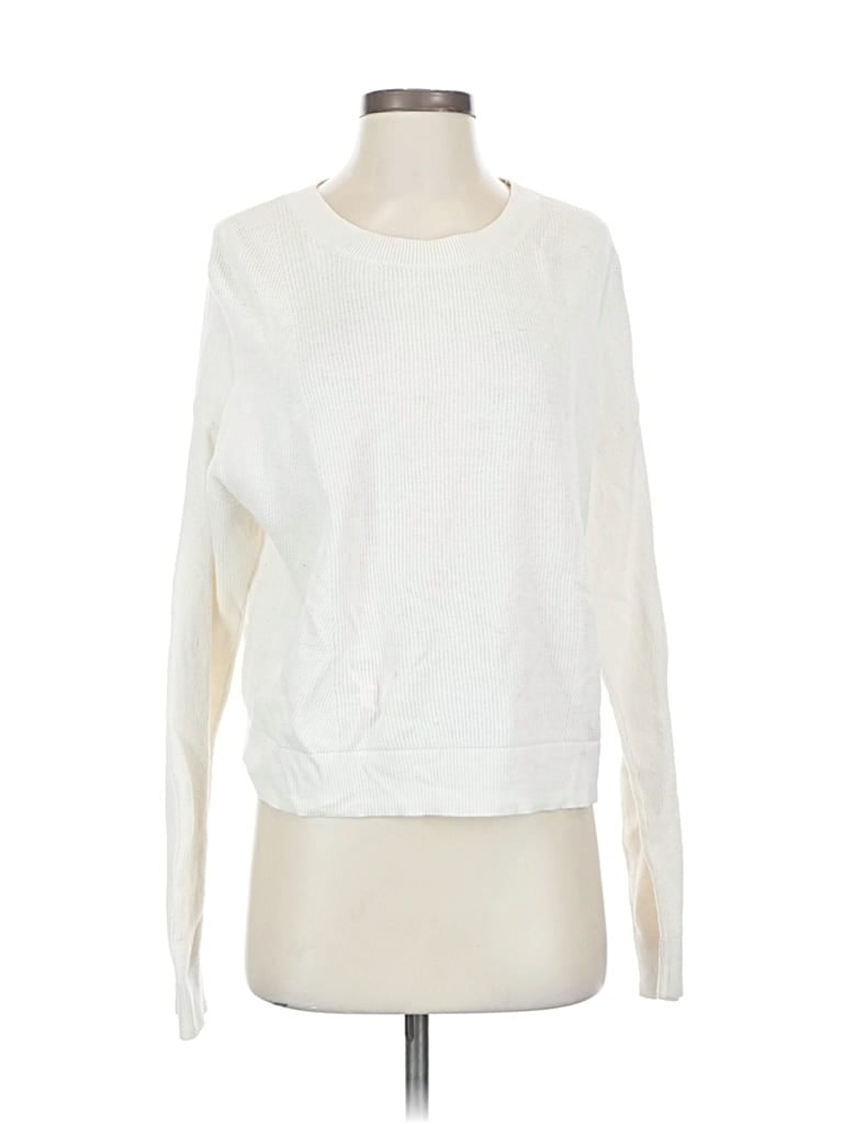 Pre-owned Banana Republic Factory Store Sweatshirt In White