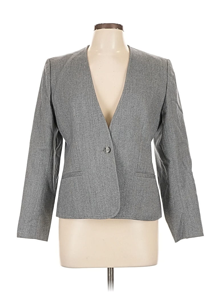 Pre-owned Assorted Brands Blazer Jacket In Gray