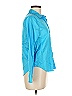 Ruby Rd. 100% Cotton Color Block Blue Long Sleeve Button-Down Shirt Size 8 (petite) - photo 4