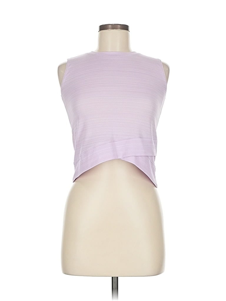 Pre-owned Z By Zella Tank Top Purple Strapless Neckline Tops