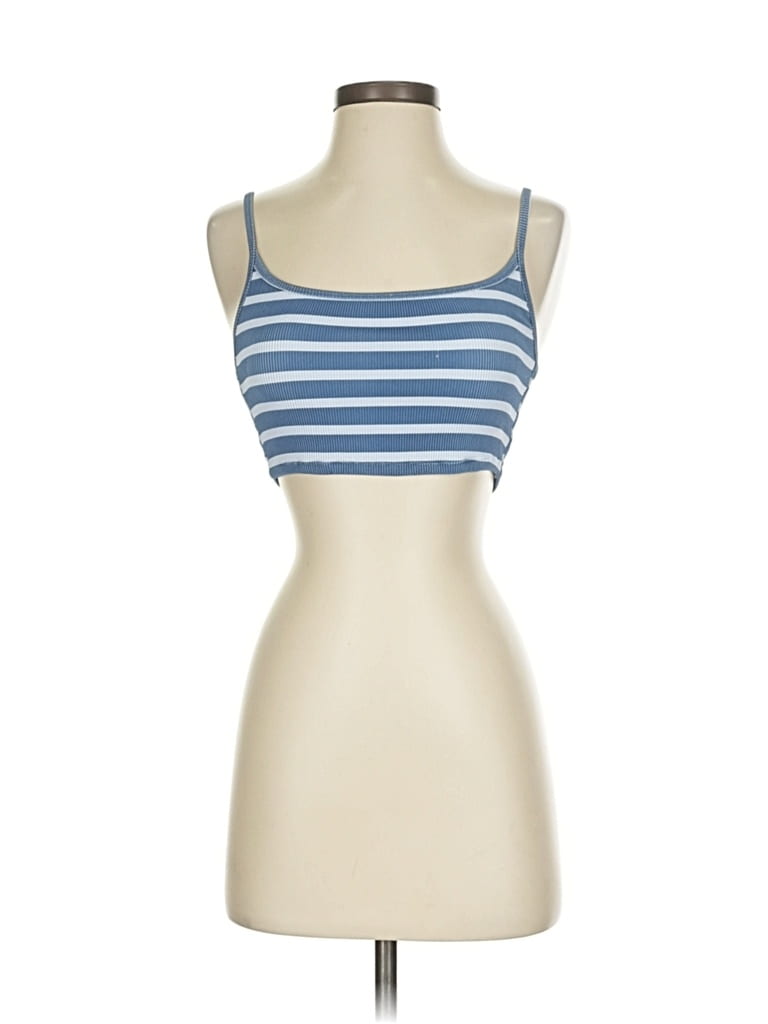 AERIE Pre-owned Tank Top Blue Strapless Neckline Tops