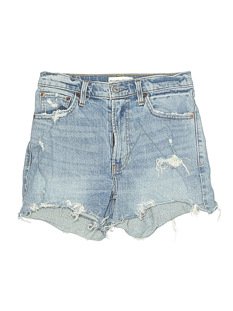Pre-owned Abercrombie & Fitch Denim Shorts In Blue