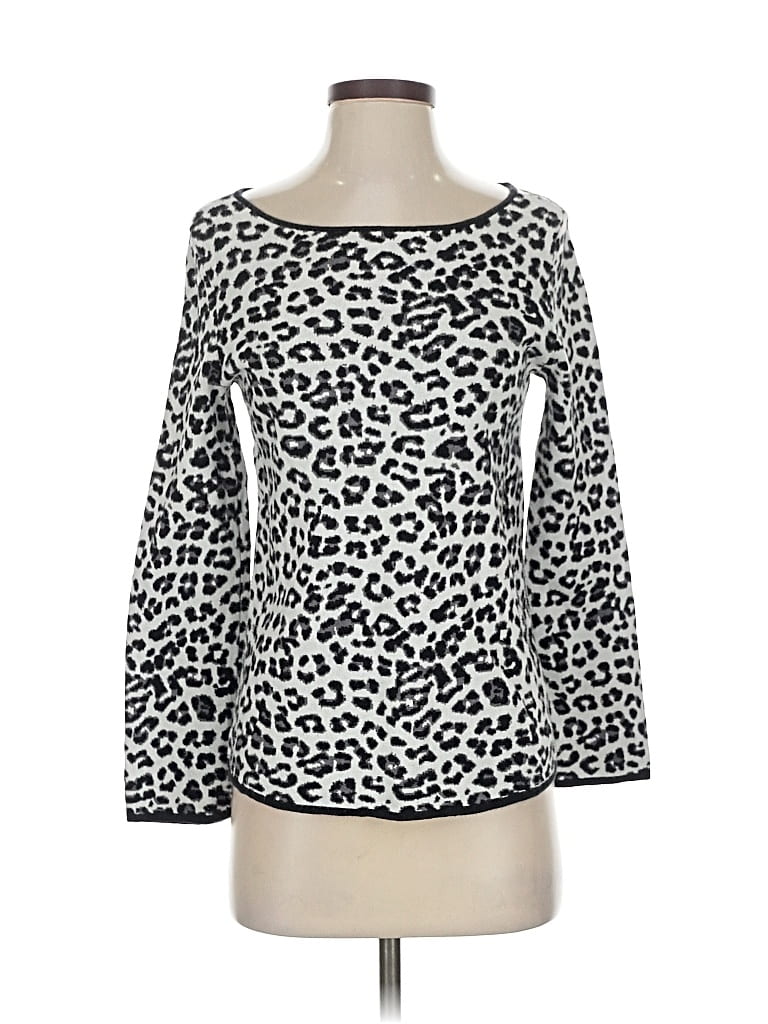 Pre-owned Ann Taylor Factory Pullover Sweater In Silver