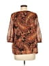 212 Collection Brown 3/4 Sleeve Blouse Size M - photo 2