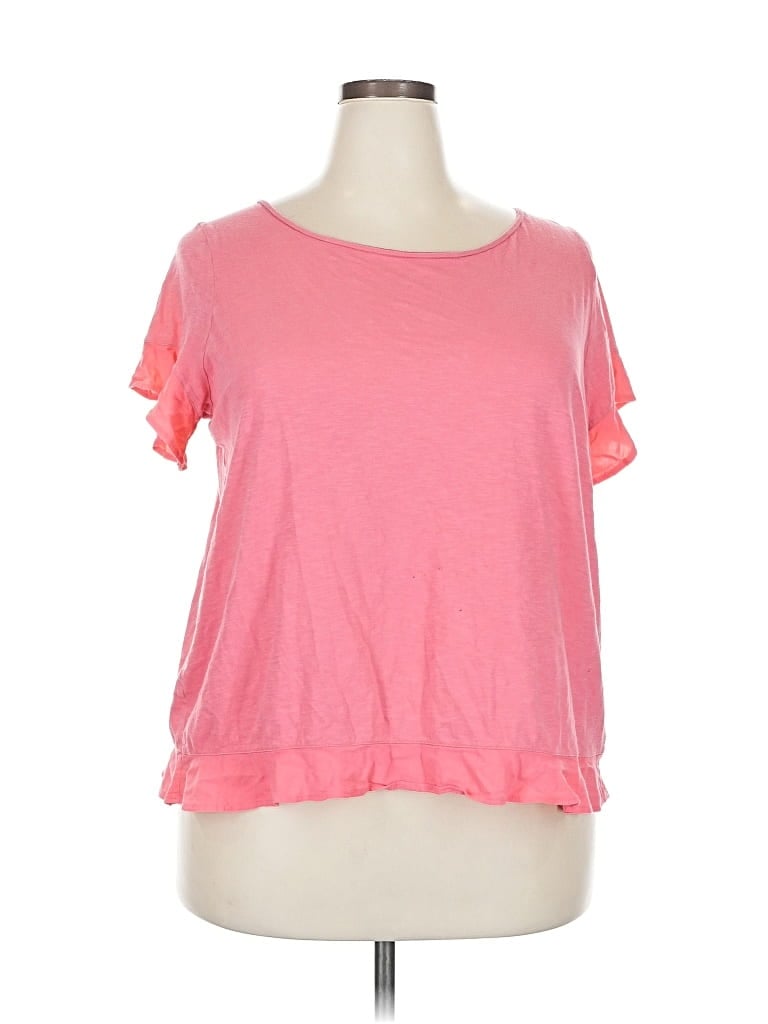 Pre-owned Crown & Ivy Short Sleeve T-shirt In Pink