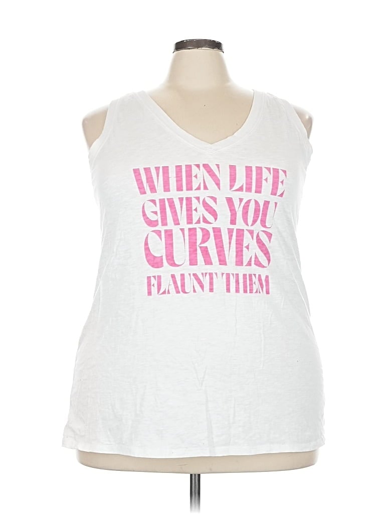Pre-owned Torrid Sleeveless T-shirt In White