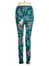 Lularoe Print Teal Leggings Size 1X (Tall & Curvy) - photo 2
