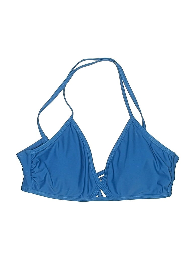 HOT WATER Pre-owned Swimsuit Top Blue Swimwear