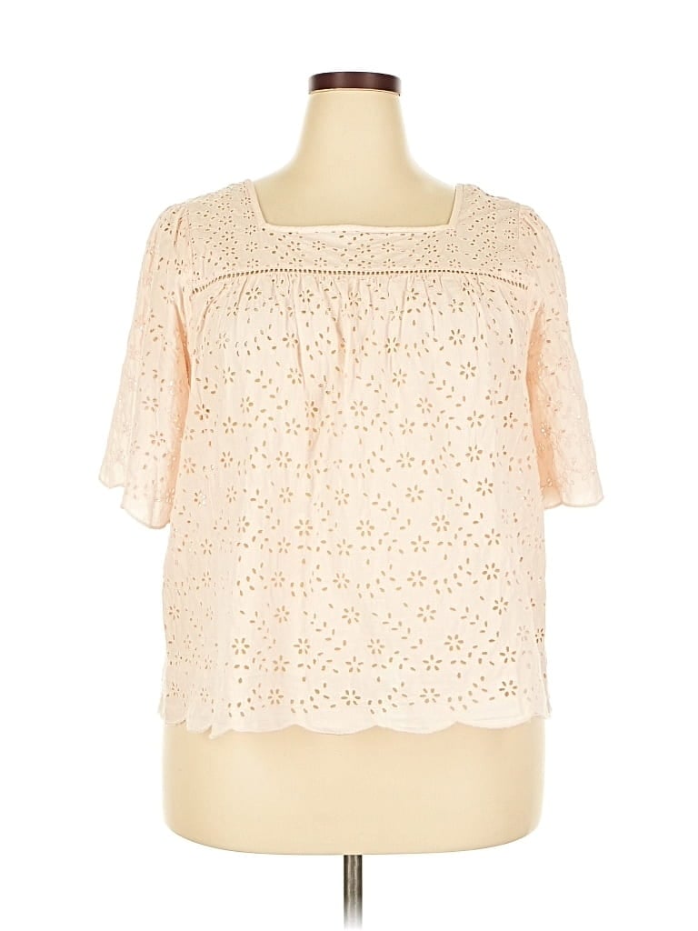 GAP Pre-owned Short Sleeve Blouse In White