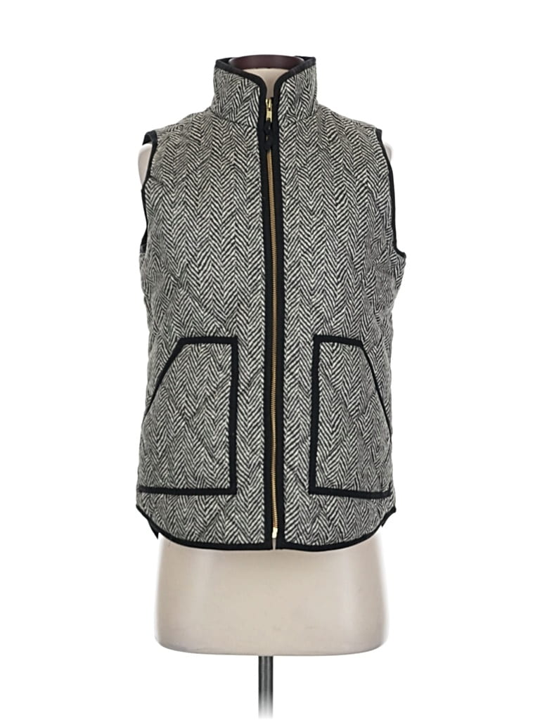 Pre-owned J.crew Factory Store Vest In Gray