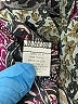 Lavender Brown 100% Silk Paisley Silver 3/4 Sleeve Silk Top Size M - photo 7