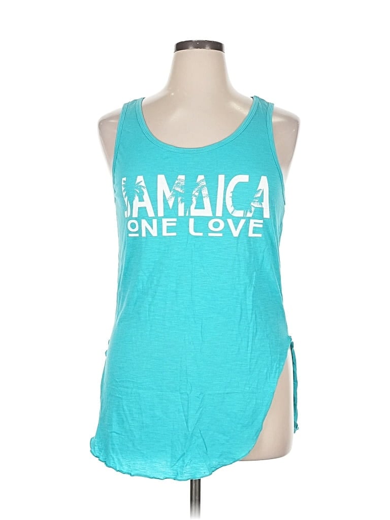 Pre-owned Assorted Brands Sleeveless T-shirt In Blue