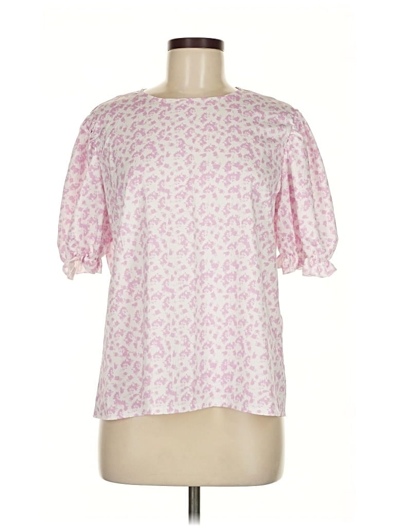 Pre-owned Unbranded Short Sleeve Blouse In Pink