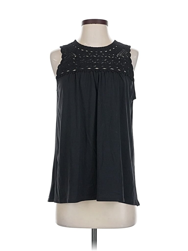 Pre-owned Ann Taylor Loft Sleeveless Blouse In Black