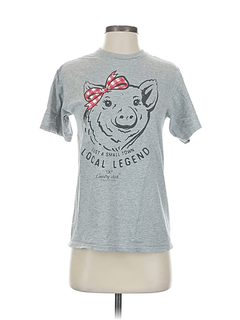 Pre-owned Assorted Brands Short Sleeve T-shirt In Gray