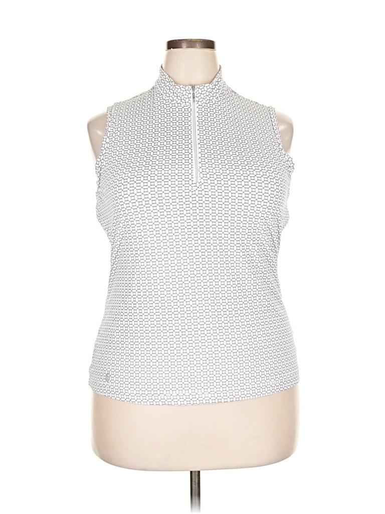 GG BLUE Pre-owned Sleeveless Top Silver Halter Neckline Tops