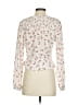 Intermix 100% Silk White Long Sleeve Silk Top Size 4 - photo 2