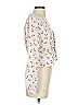 Intermix 100% Silk White Long Sleeve Silk Top Size 4 - photo 4