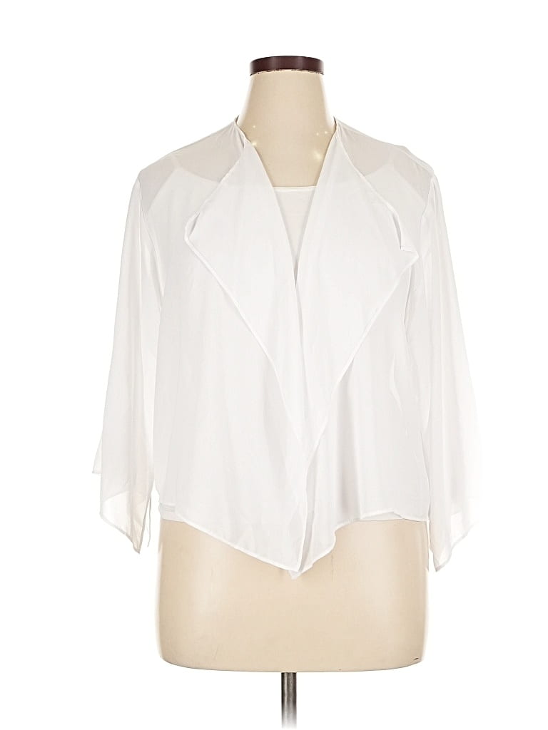 Kate Kasin 3/4 Sleeve Blouse In White